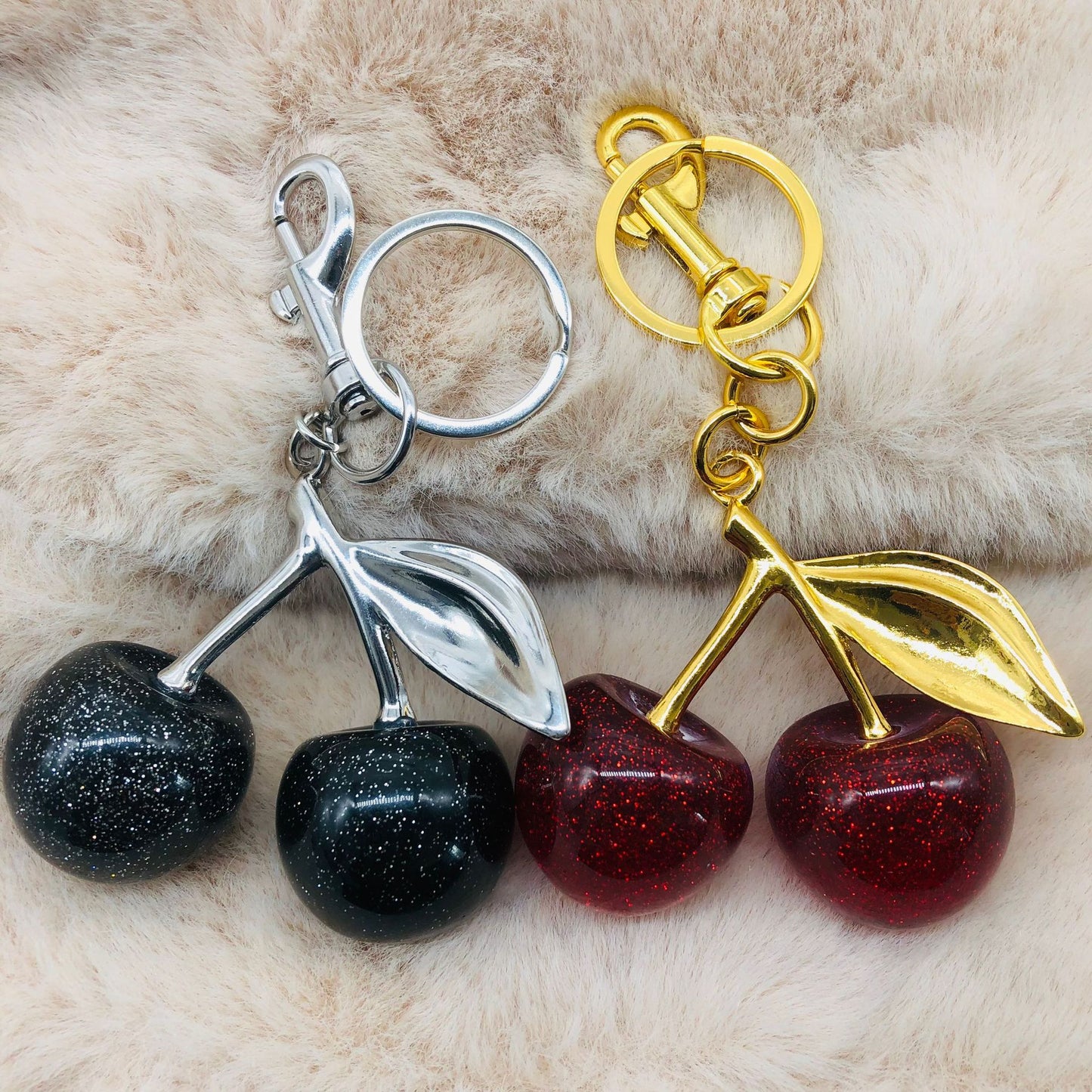 Cherry car keychain high-end women's bag pendant backpack pendant Christmas Halloween