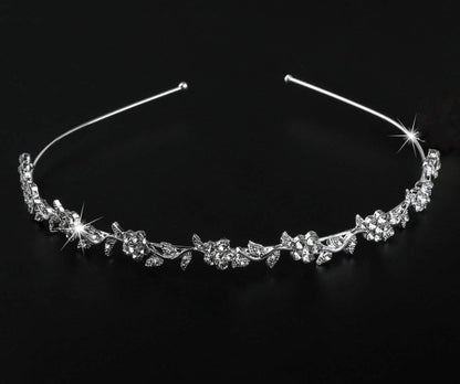 Plum blossom rhinestone bridal headband hair ornament headdress